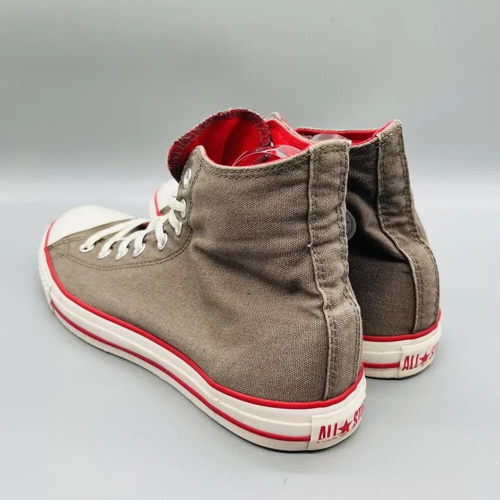 Converse Shoes Mens 12 Brown Canvas Chuck Taylor All Star High Top Sneakers